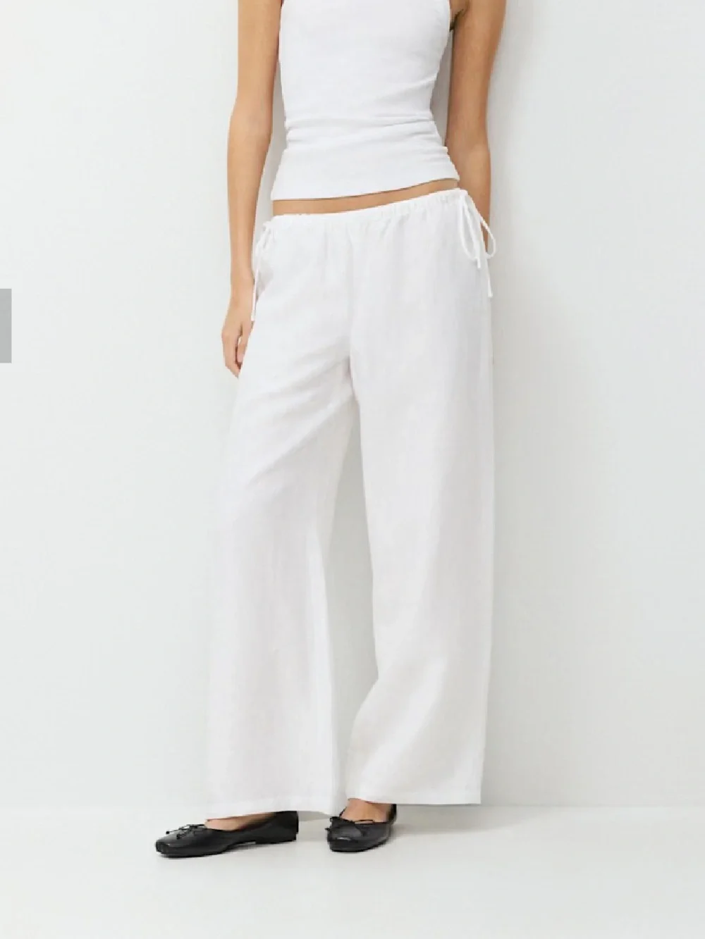 Aritzia white linen pants